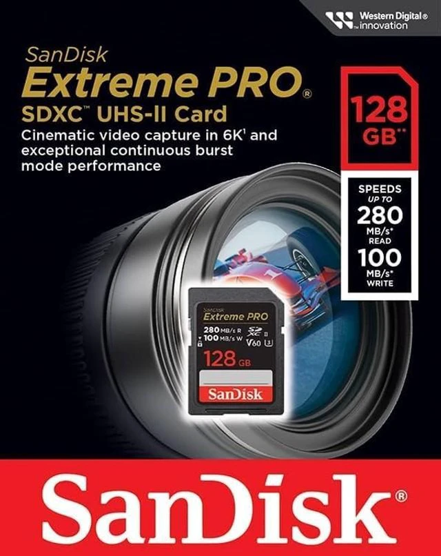 Alt view image 2 of 5 - SanDisk Extreme Pro UHS-II 128GB SD Memory Card Works with Canon Camera
