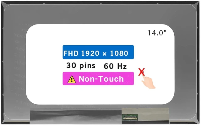 Main image of Screen Replacement for Dell Latitude 14 5400 5401 5410 5411 5420 5421 5430 5431 14.0" FHD 1920x1080 30 pin LCD Non-Touch Screen Display Panel
