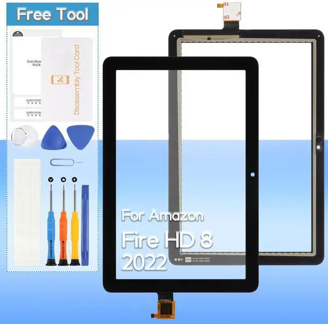 Main image of Touch Screen Replacement for Fire HD 8 2022 / HD 8 Plus Tablet 2022 12th Gen 8.0 inch KFRAWI KFRAPWI Front Glass Touch Panel Digitizer with Tools(Not Include LCD)