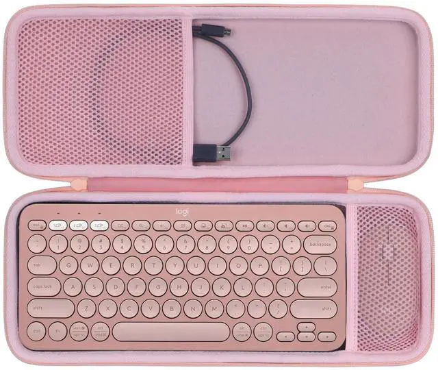 Main image of Lebakort Hard Carry Case Compatible with Logitech Pebble Keys 2 Combo K380s K380 Keyboard + M350 Pebble Mouse Combo (Rose Case)