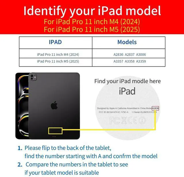 NANRUIL for Ipad Pro 11-inch Case M4/M5 2024/2025(Model:A3357 ...