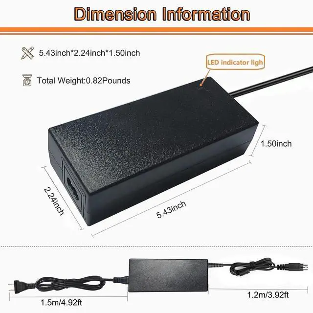 Alt view image 4 of 5 - HUZUM 4-Pin 12V 10A Power Adapter for Synology NAS DiskStation DS1520+ DS1522+ DS916+ DS918+ DS920+ DS923+ DS723+ DS420+ DS423+ DS620slim DS720+ DS418 DS718+ DS1019+ for synology disksta