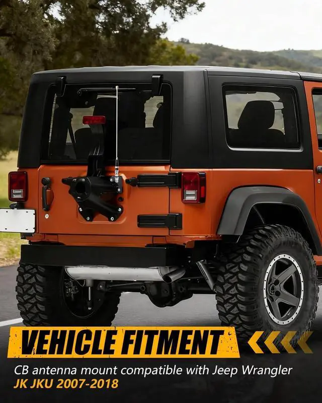 Alt view image 2 of 5 - ADTOPI CB Antenna Spare Tire Mount with SO-239 Stud for JK