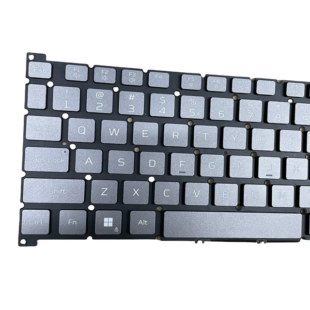 Alt view image 2 of 5 - YIJIATech Replacement Keyboard for Acer AEZGCR00020 with Per Key RGB Backlight Laptop Keyboard Gray SG04P P22EPK NKI141S0RY 24900031KA01 SUX 58ZGCKKTNQ0 V194766ES1 UI V1947D1