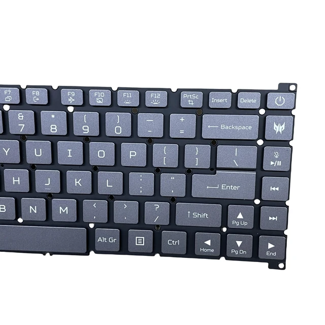 Alt view image 3 of 5 - YIJIATech Replacement Keyboard for Acer AEZGCR00020 with Per Key RGB Backlight Laptop Keyboard Gray SG04P P22EPK NKI141S0RY 24900031KA01 SUX 58ZGCKKTNQ0 V194766ES1 UI V1947D1
