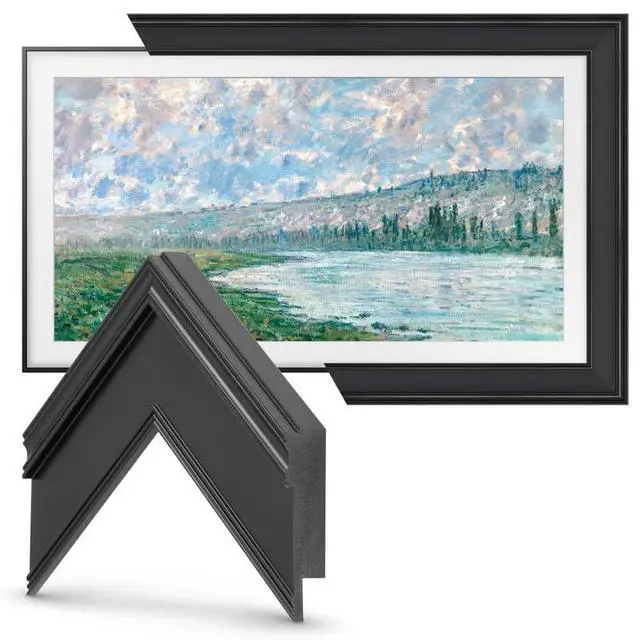 Alt view image 3 of 5 - Black 50" Premiere Deco TV Frame - Compatible ONLY with Samsung The Frame TVs (Fits 2021-2026, LS03A, LS03B, LS03C, LS03D, LS03FA)