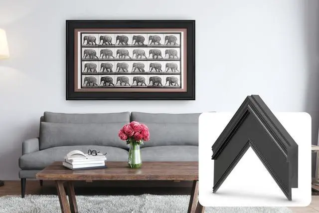Alt view image 5 of 5 - Black 50" Premiere Deco TV Frame - Compatible ONLY with Samsung The Frame TVs (Fits 2021-2026, LS03A, LS03B, LS03C, LS03D, LS03FA)