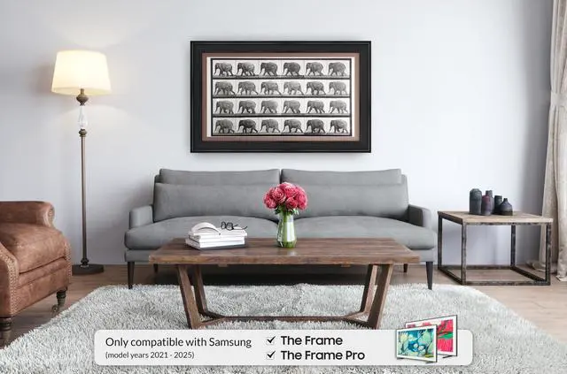 Alt view image 2 of 5 - Black 50" Premiere Deco TV Frame - Compatible ONLY with Samsung The Frame TVs (Fits 2021-2026, LS03A, LS03B, LS03C, LS03D, LS03FA)