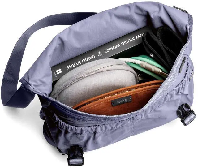 Alt view image 4 of 5 - Bellroy Cinch Messenger (12 liter lightweight shoulder bag, water-resistant fabric, effortless organization) - LilacHaze