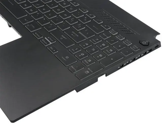 Alt view image 4 of 5 - BestParts Palmrest with RGB Backlit Keyboard Replacement for ASUS TUF Gaming FX507 FX507V FX507Z, FA507 FA507U FA507X (for 90Wh Battery Models, Dual Air Vents, US Layout, Transparent WASD Keys)
