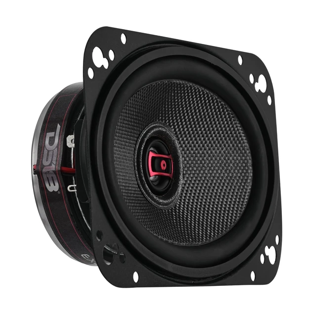 Alt view image 2 of 5 - DS18 EXL-SQ4.6 4x6 2-Way Coaxial Speakers Pair, 60W RMS 260W Max Glass Fiber Cone, Neodymium Tweeter, 3-Ohm, Black Steel Basket