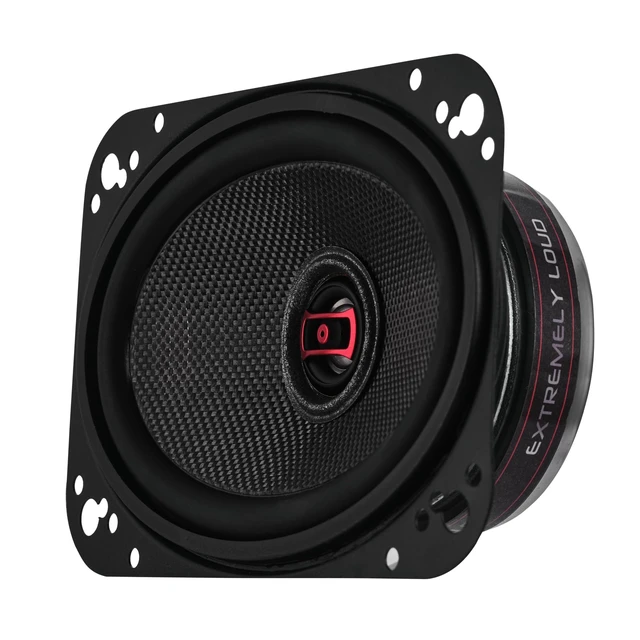 Alt view image 4 of 5 - DS18 EXL-SQ4.6 4x6 2-Way Coaxial Speakers Pair, 60W RMS 260W Max Glass Fiber Cone, Neodymium Tweeter, 3-Ohm, Black Steel Basket