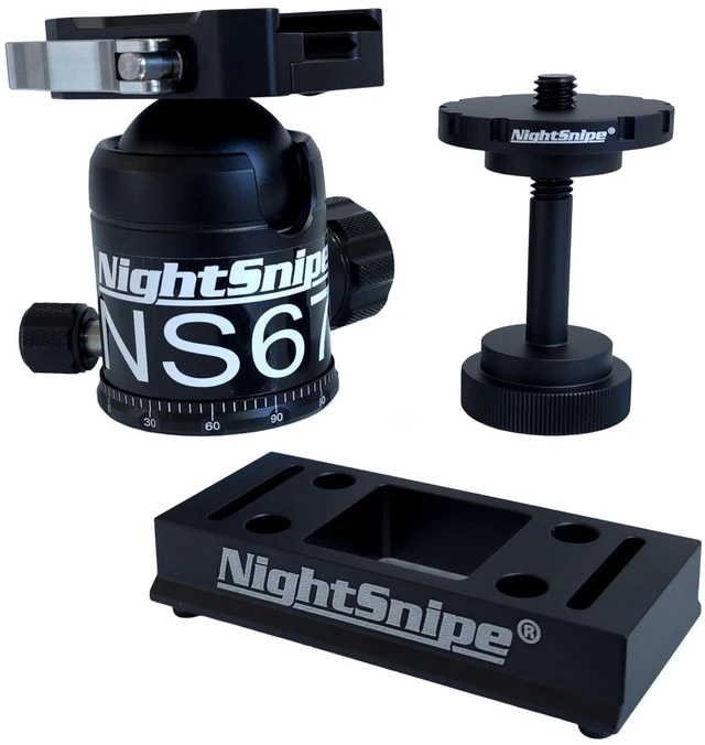 Main image of Ball Head Conversion Kit with Arca-Swiss Saddle Mount and NS67 Ball Head, Compatible with BOG DeathGrip Tripod