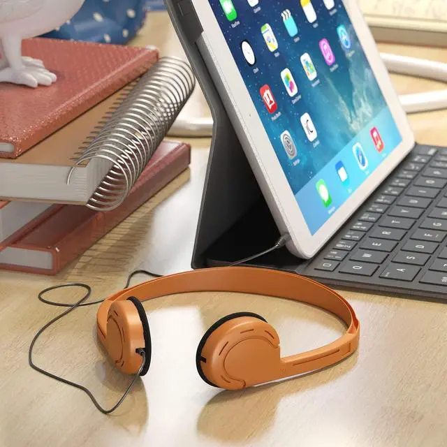 Alt view image 3 of 5 - Keewonda Classroom Headphones in Bulk 24 Pack, Wholesale Disposable Headphones Mixed Color for Kids Children School