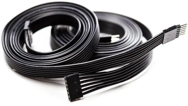 Main image of Litcessory Extension Cable for Philips Hue/WiZ Lightstrip (10ft, 2 Pack, Black - STANDARD 6-PIN V3 / WiZ Lightstrip)