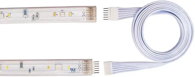 Alt view image 3 of 5 - Litcessory Extension Cable for Philips Hue/WiZ Lightstrip (10ft, 2 Pack, Black - STANDARD 6-PIN V3 / WiZ Lightstrip)