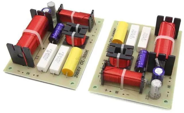 Main image of uxcell 2Pcs 180W 3 Way Audio Speaker Frequency Divider Aplifier Crossover Filters Board