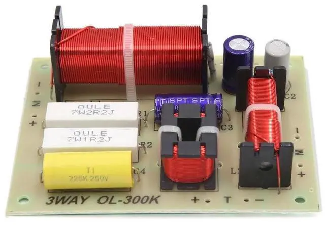 Alt view image 2 of 2 - uxcell 2Pcs 180W 3 Way Audio Speaker Frequency Divider Aplifier Crossover Filters Board