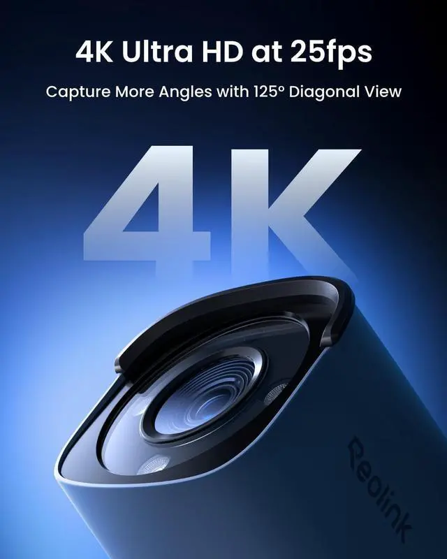 Alt view image 2 of 5 - REOLINK Pro-Grade 4K PoE Security Camera, 125 Diagonal View, Color Night Vision, Smart Detection, Perimeter Protection, Two Way Talk, 24/7 Recording, No Monthly Fee, RP-PCB8M