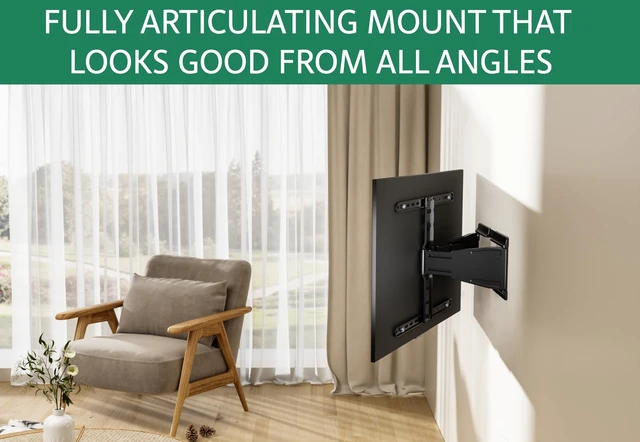 Alt view image 3 of 5 - ynVISION.DESIGN Ultra Slim Full Motion TV Wall Mount for 43-90" TVs