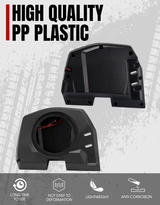 Alt view image 4 of 5 - A & UTV PRO Rear Roof Speakers Pods for Polaris General 1000 2020-2025 Accessories 6.5" Speaker Mount Pods System Panel Replace #2637784#2637785