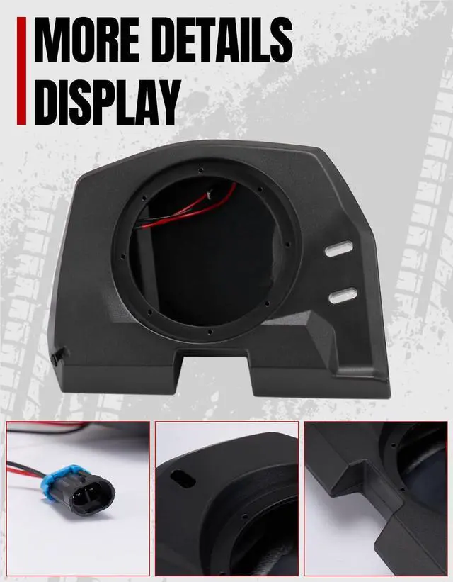 Alt view image 5 of 5 - A & UTV PRO Rear Roof Speakers Pods for Polaris General 1000 2020-2025 Accessories 6.5" Speaker Mount Pods System Panel Replace #2637784#2637785