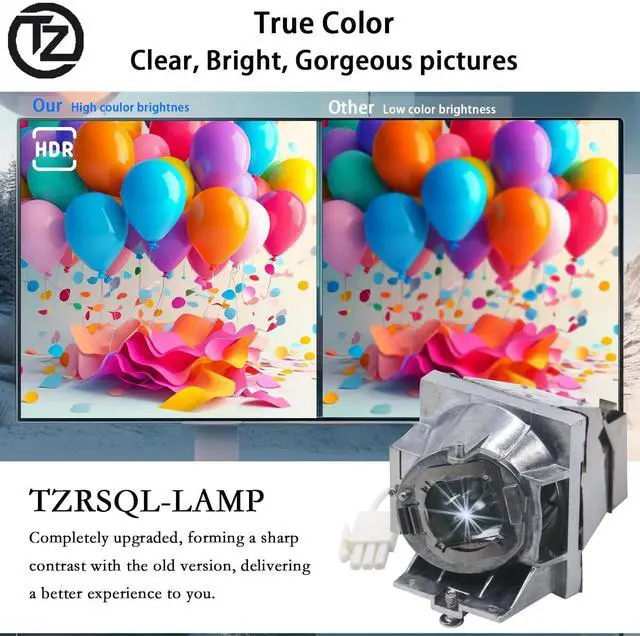 Alt view image 3 of 5 - TZRSQL A+ Quality RLC-108 Replacement Projector Lamp Bulb for Viewsonic PA503S PA503SP PA503X PA503XP PA500S PA502SE PA502XE PG603X PS501X PS600X VS16905 with Housing