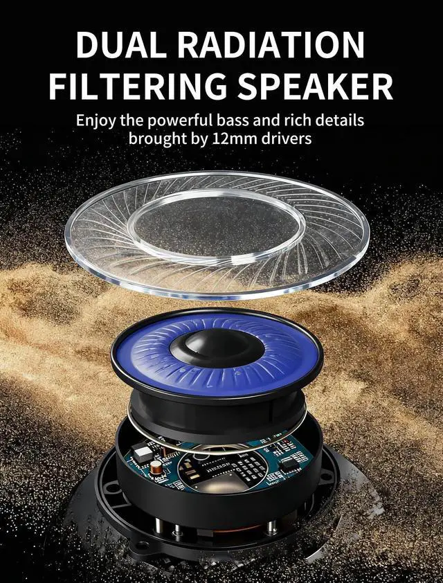 Alt view image 5 of 5 - Air Tube Headphones Emf Free Earbuds,Anti Emf Headphones with LED Display,3D Sound Airtube Earphones for Protection,28 Hour Playtime,Non Radiation Air Tube Earbud with Mic and Control,8mm Bass Drivers
