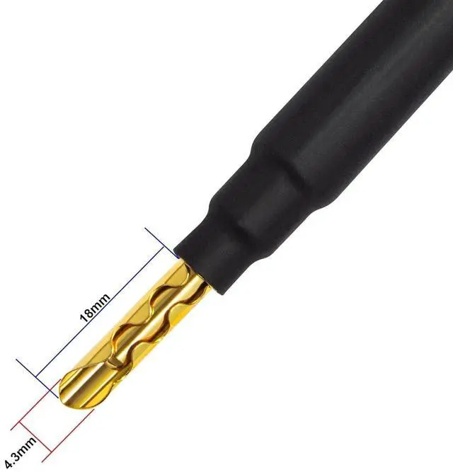 Alt view image 5 of 5 - WORLDS BEST CABLES 3 Foot WBC-GOLD-LOCAP-SPKR-10 AWG - Low-Capacitance - Low-Inductance - High Purity OFC - Audiophile HiFi Speaker Cable Pair with Eminence Gold Banana Plugs