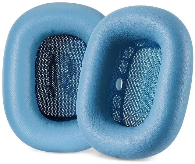 Main image of AHG Accessory House Global Sheepskin Leather Replacement air pods max Ear Cushions Pads Compatible with Apple AirPods Max Headphones (Sky Blue). Easy DIY Fit ^^ High-Density Foam ^^ Strong Magnet