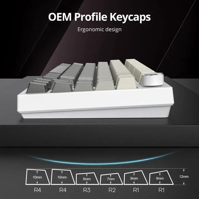 Alt view image 3 of 5 - Owpkeenthy OEM Profile Double Shot PBT Keycaps 135 Keys, Shine Through Gradient Design, Backlit Custom Key Cap Set for MX Switch Mechanical Gaming Keyboard (OEM Dust)