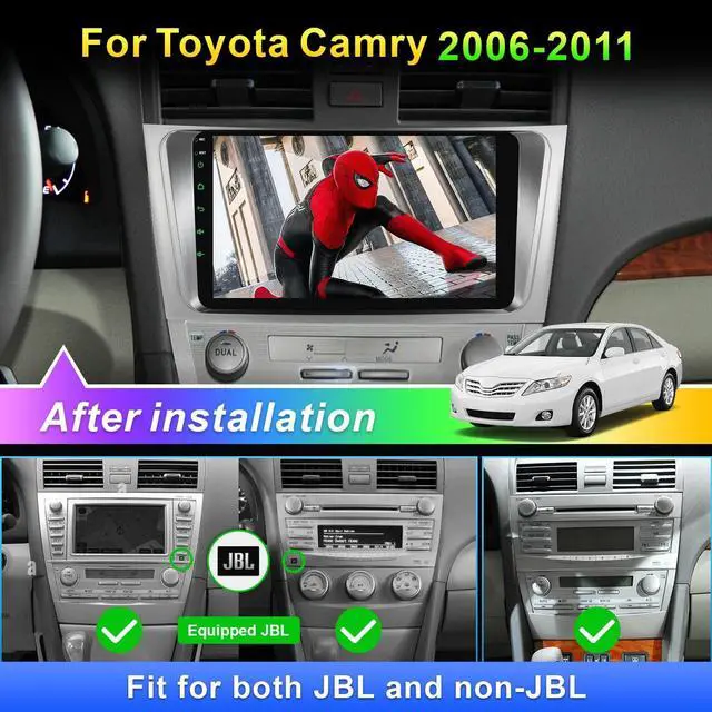 Alt view image 3 of 5 - 9 Inch Car Radio for Toyota Camry 2006 2007 2008 2009 2010 2011 (fit JBL or no JBL, Camry Car Stereo with Wireless CarPlay/Android Auto, GPS Navigation 5G WiFi AM FM Radio Linux
