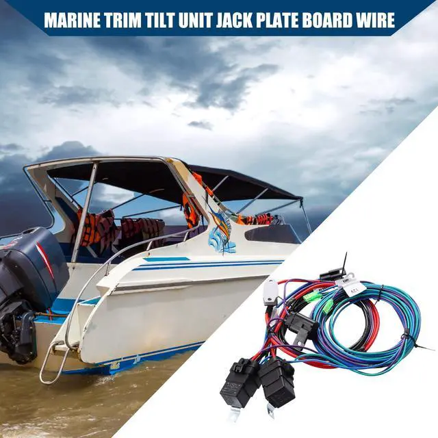 Alt view image 3 of 5 - Hihaha Boat Marine Trim Unit Jack Plate Board Wire Harness for 7014G PT-130 PT-35 PL-65 with Relay/Reset Circuit Breaker Wiring Assembly W/O Switch/Durable / 1pcs