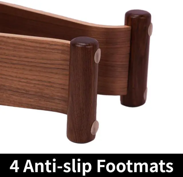 Alt view image 5 of 5 - ZJL Wood Headphone Stand for Desk - Headset Holder Cute Gaming Wooden Headphones Hanger Hook Rack Base Storage Head Phone Accessories