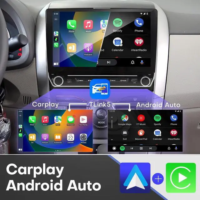 Alt view image 5 of 5 - Car Radio for Toyota Corolla 2009 2010 2011 2012 2013, 10 inch Touchscreen Android 13 Wireless Carplay & Android Auto Stereo Upgraded with Bluetooth GPS WiFi SWC FM DPS in Dash Headunit Backup