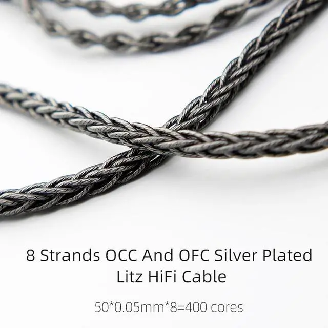 Alt view image 5 of 5 - Fezzlo 8 Core Silver Plated Upgraded Cable,HiFi Replacement Mini 4Pin XLR Compatible with Audeze LCD-2 LCD-3 LCD-4 LCD-X LCD-XC for Musician Audiophile 3.5mm 4.9ft