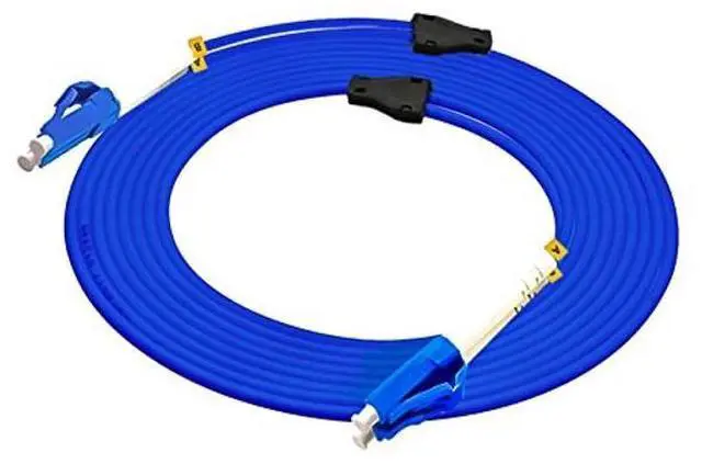 Alt view image 3 of 4 - Jeirdus 20M LC to LC Indoor Armored Duplex 9/125 SM Fiber Optic Cable Jumper Optical Patch Cord Singlemode 20Meters 65ft LC-LC