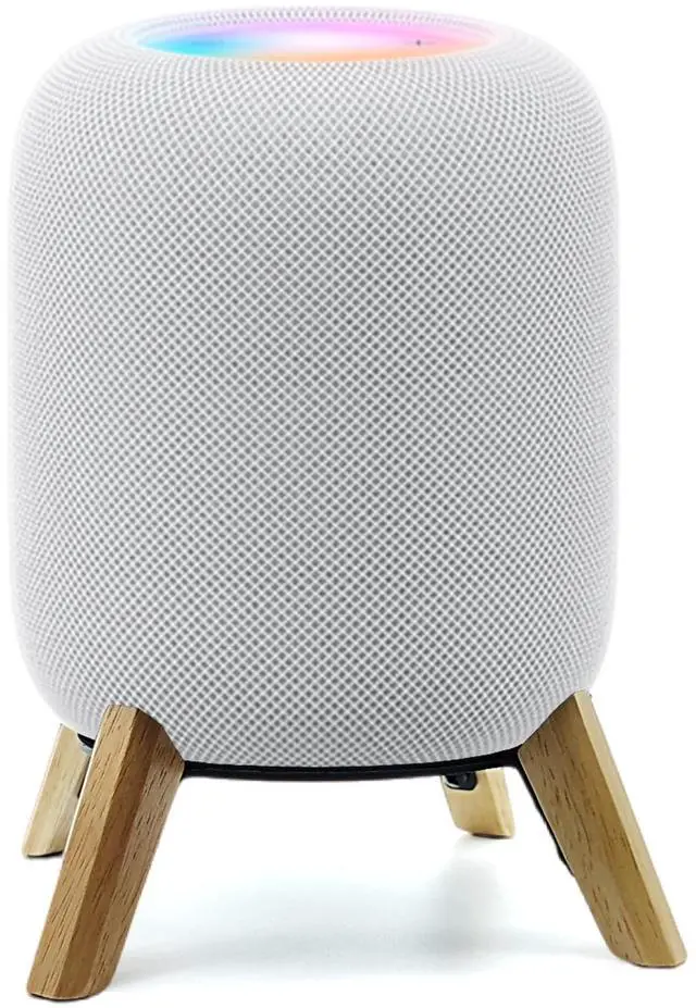 Main image of Real Wood Stand for Homepod 2nd gen (2023 Released), Sturdy Wooden Holder with Metal Frame,Safe Stable Mount Protect Home pod 2nd Speaker for Sound Better (White Oak)