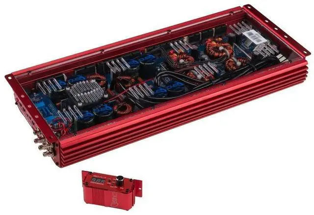 Alt view image 2 of 5 - DOWN4SOUND JP77 RED ^^ 3000W RMS - 7 Channel Amplifier