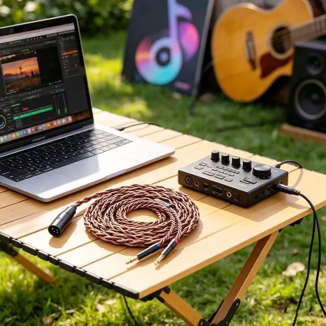 Alt view image 2 of 5 - FAAEAL Monitor Headphone Cable,8N OFC German Copper AUX Cord Compatible with Hifiman HE400SE HE-350 MEZE 105 AER 109 Pro Sony MDR Z1R Headset for Musicians Audiophiles 4PIN-XLR