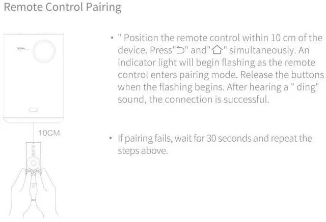 Alt view image 4 of 5 - PZL Replacement Remote Control for XGIMI Halo/Halo+ Elfin/Mogo Pro/Mogo Pro Plus