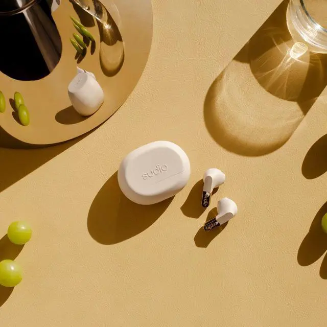 Alt view image 4 of 5 - Sudio N3 True Wireless Bluetooth On-Ear Earbuds High-Definition Sound, 30-Hour Playtime, Clear Calls, Sweat & Splash Resistant, Eco-Friendly Recycled Plastics (White)