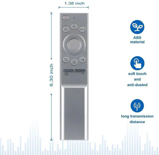 Alt view image 3 of 5 - BN59-01291A Voice Command Remote Control Fit for Samsung Smart TV QN55Q8CAMFXZA QN65Q7FAMFXZA QN65Q8CAMFXZA QN65Q9FAMFXZA QN75Q8CAMFXZA QN65Q7CAMFXZA QN55Q7CAMFXZA QN75Q9FAMFXZA BN59-01300G