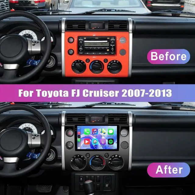 Alt view image 2 of 5 - Android 15 4G+64G Car Stereo Radio for Toyota FJ Cruiser 2007-2013 with Wireless Carplay Android Auto,9 incell Touch Screen Radio Bluetooth 5.0 WiFi 32 EQ FM/RDS Split Screen GPS SWC Backup Ca