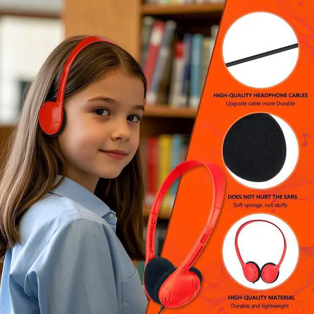 Alt view image 2 of 5 - OSSZIT USB C Headphones Bulk 10 Pack for Classroom School Kids,On-Ear Wired Type C Headphones Compatible with Pad Smartphones for Boys Girls Students Travel Mixed Colors