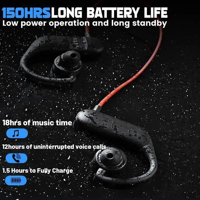 Alt view image 5 of 5 - MTYBBYH IP68 Waterproof Earbuds with 32GB MP3 Player Bluetooth 5.2 Wireless Headphones, Sports, Gym
