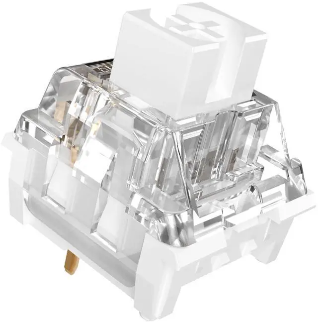 Main image of Mciepny Zhouwang 108pcs White Shark Clicky Keyboard Switch,3pin Pre-Lubed Dustproof Key Switches Keyboard Clicker for 3D Prints and Mechanical Gaming Keyboard