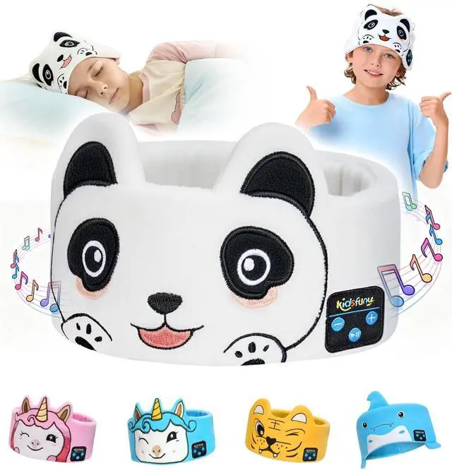 Main image of Kidsfuny Kids Headphones Headband Wireless Bluetooth Headband, Kids Headphones with Thin Speakers & Wired Playback 3.5 MM Jack for Home/School/Travel/Airplane/Phone/Tablet