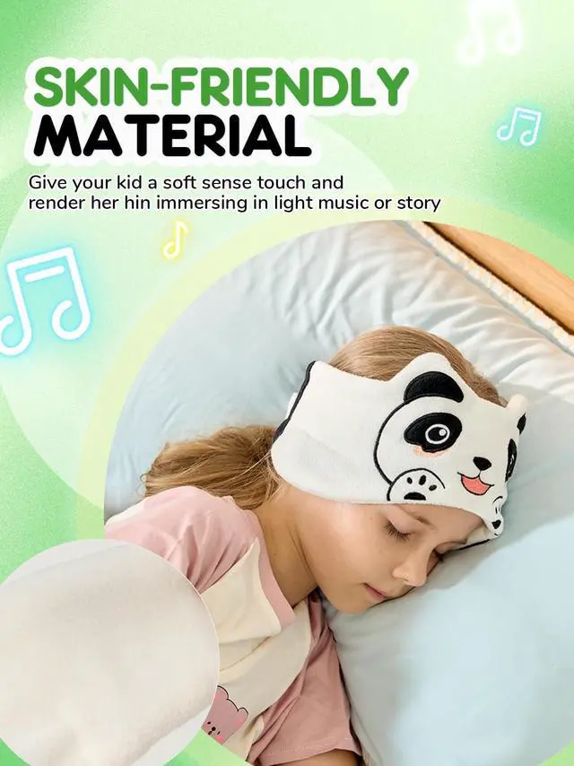 Alt view image 2 of 5 - Kidsfuny Kids Headphones Headband Wireless Bluetooth Headband, Kids Headphones with Thin Speakers & Wired Playback 3.5 MM Jack for Home/School/Travel/Airplane/Phone/Tablet