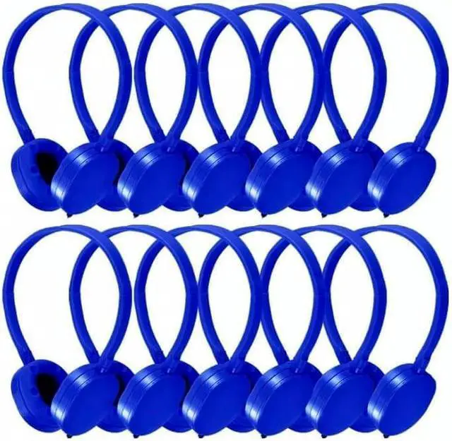 Main image of Wensdo Bulk Headphones 100 Pack for Kids School Classroom, Wholesale Wired Durable Headphones Class Set for Students Children Toddler Boys Girls Teens and Adult (HY104, 100 Blue)